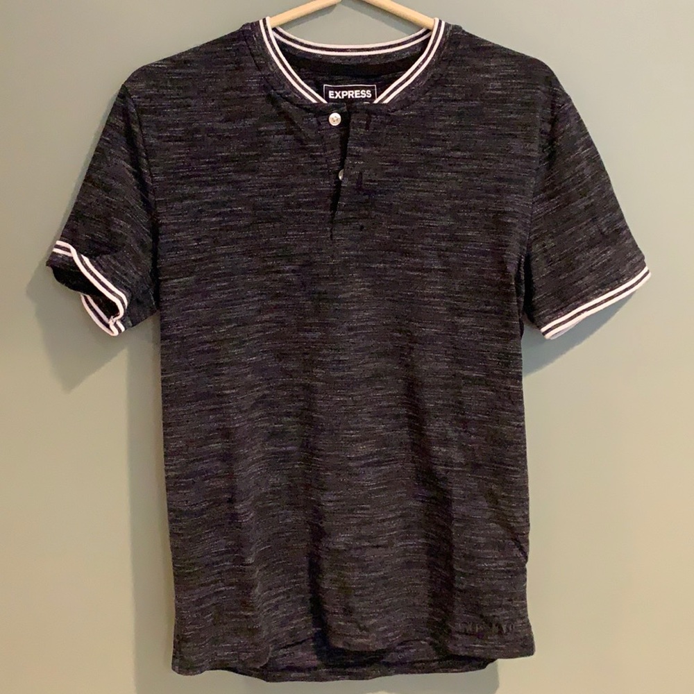 Express grey pique polo XS brand new!